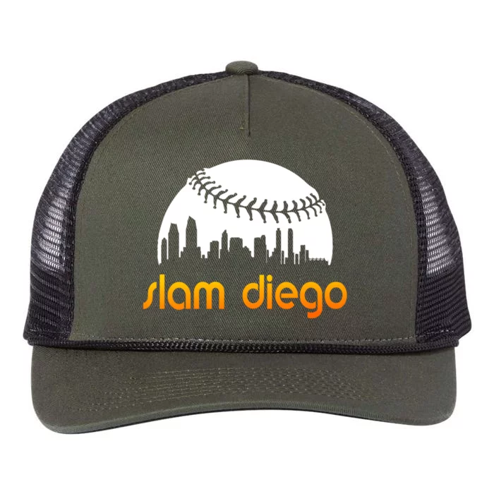 Slam Diego Baseball Fan Retro Rope Trucker Hat Cap