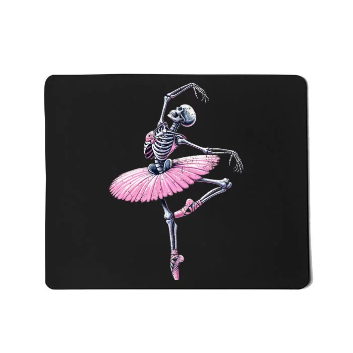 Skeleton Dancing Ballet Lovers Spooky Halloween Dancer Mousepad