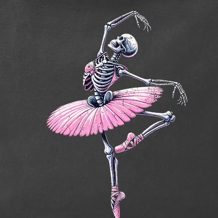 Skeleton Dancing Ballet Lovers Spooky Halloween Dancer Zip Tote Bag