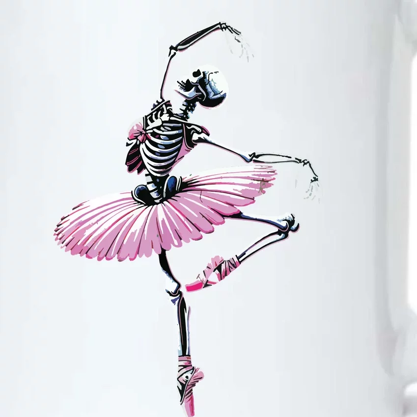 Skeleton Dancing Ballet Lovers Spooky Halloween Dancer Black Color Changing Mug