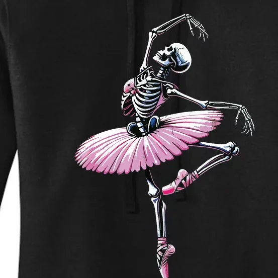 Skeleton Dancing Ballet Lovers Spooky Halloween Dancer Women's Pullover Hoodie