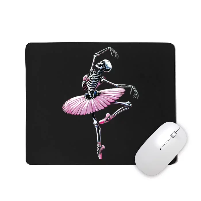 Skeleton Dancing Ballet Lovers Spooky Halloween Dancer Mousepad