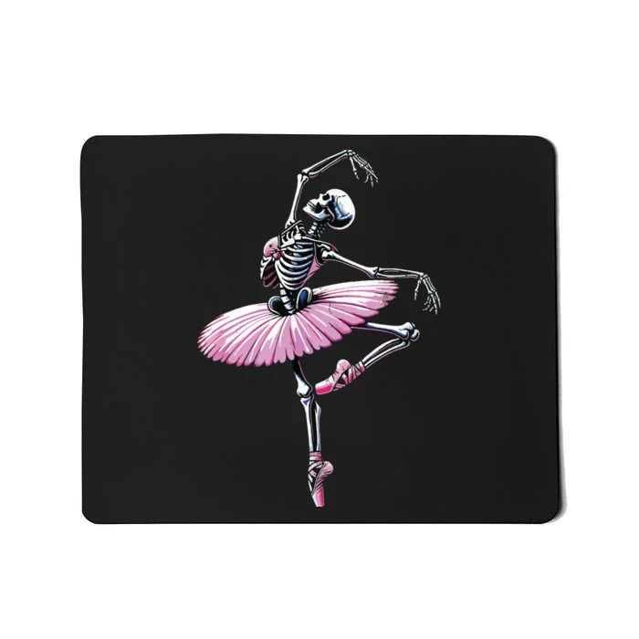 Skeleton Dancing Ballet Lovers Spooky Halloween Dancer Mousepad