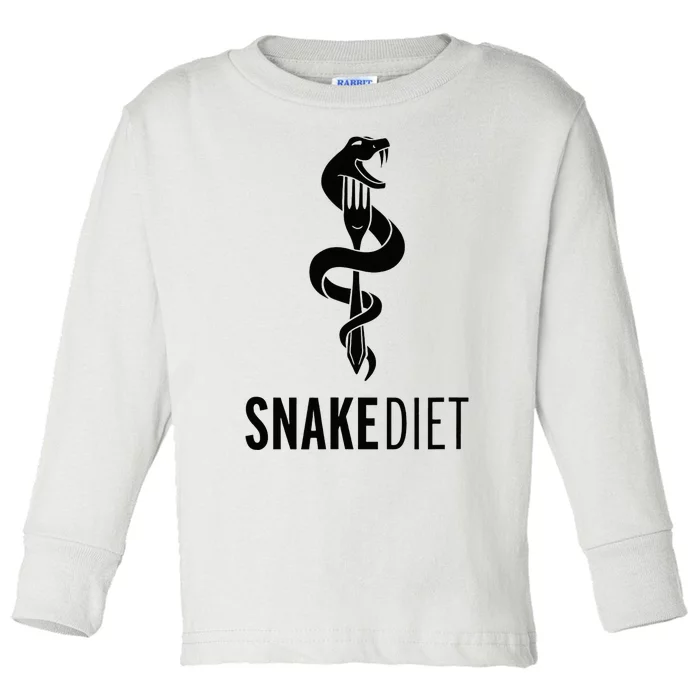 Snake Diet Black Toddler Long Sleeve Shirt