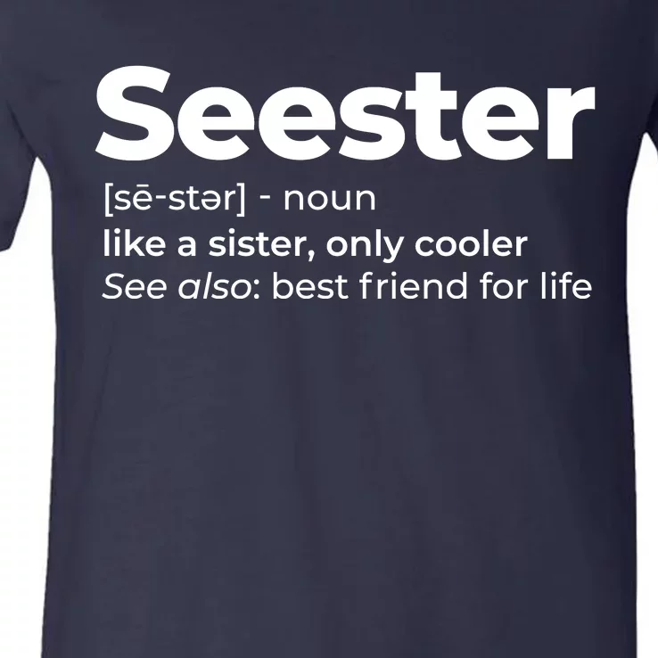 Seester Definition Best Friend For Life V-Neck T-Shirt