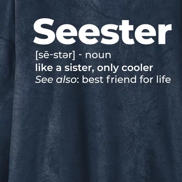 Seester Definition Best Friend For Life Hooded Wearable Blanket