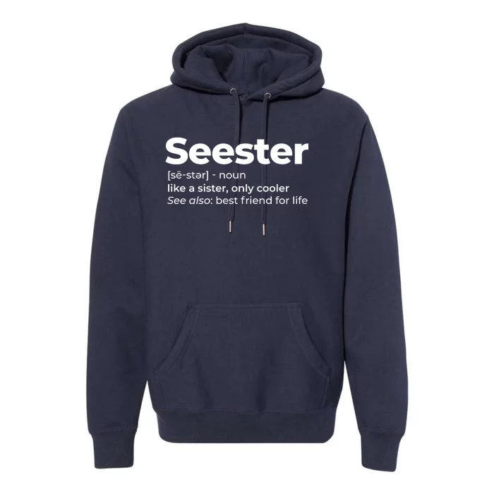 Seester Definition Best Friend For Life Premium Hoodie