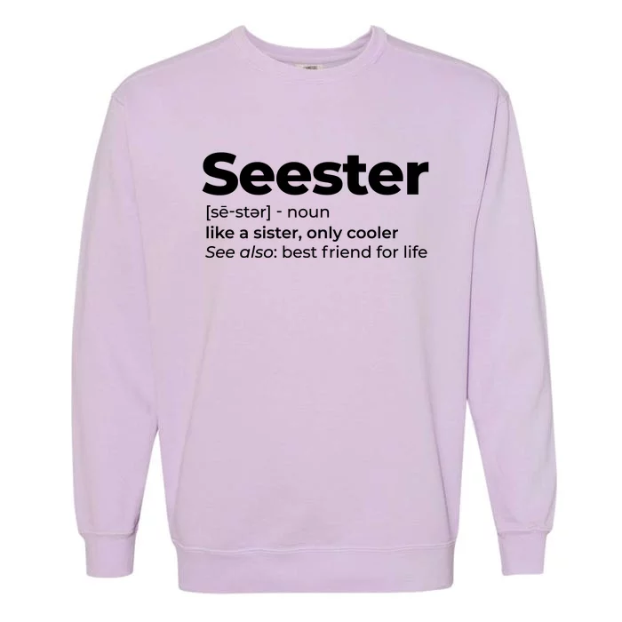 Seester Definition Best Friend For Life Garment-Dyed Sweatshirt