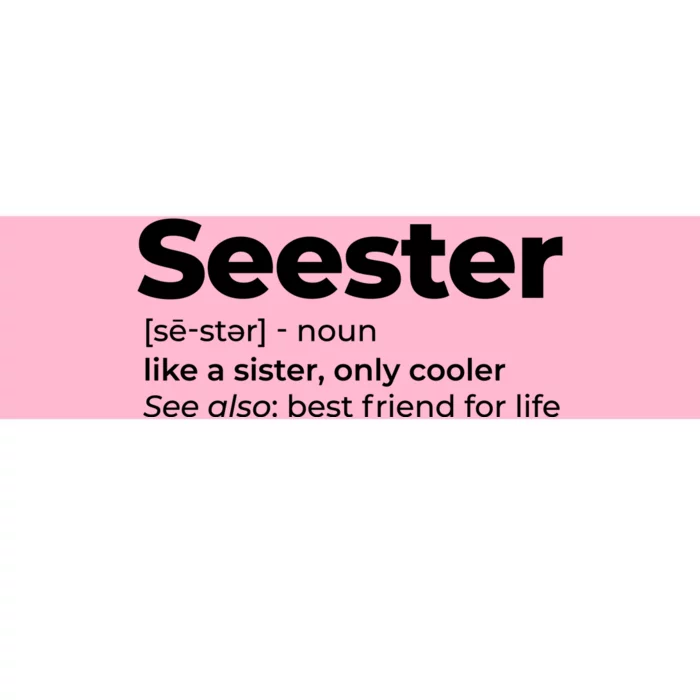 Seester Definition Best Friend For Life Bumper Sticker