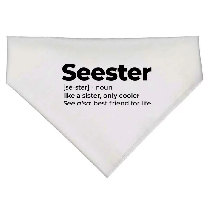 Seester Definition Best Friend For Life USA-Made Doggie Bandana