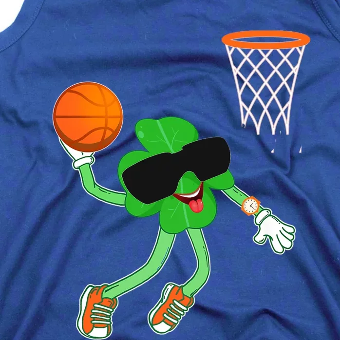 Shamrock Dabbing Basketball St Patricks Day Gift Tank Top