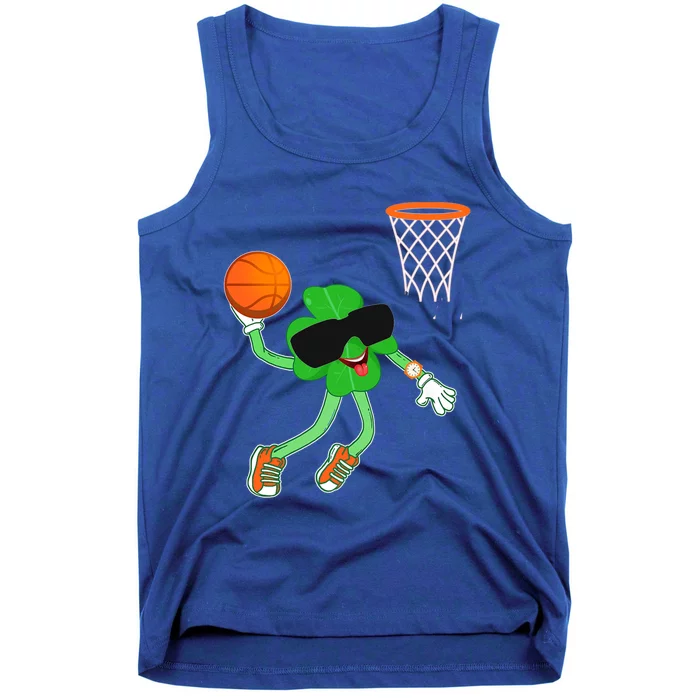 Shamrock Dabbing Basketball St Patricks Day Gift Tank Top