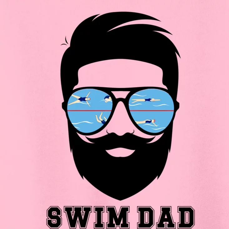 Swim Dad Beard Swimming Dad Of A Swimmer Father Gift Toddler T-Shirt