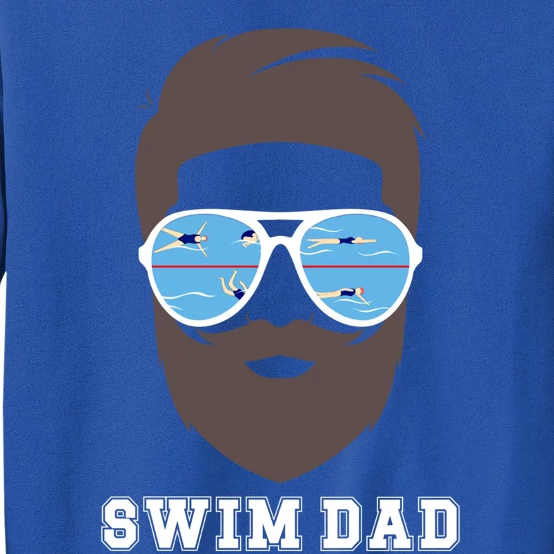 Swim Dad Beard Swimming Dad Of A Swimmer Father Cute Gift Tall Sweatshirt