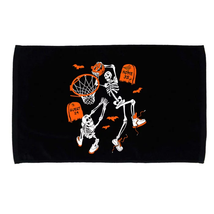 Skeleton Dunking Basketball Halloween Costume Microfiber Hand Towel