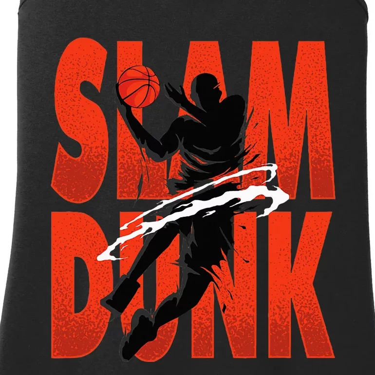 Slam Dunk Basketball Player Hoops Coach Ladies Essential Tank