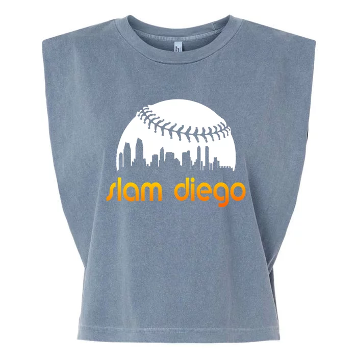 Slam Diego Baseball Fan Garment-Dyed Women's Muscle Tee