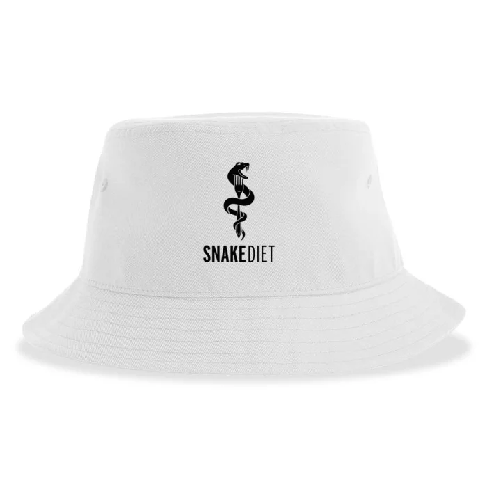 Snake Diet Black Sustainable Bucket Hat