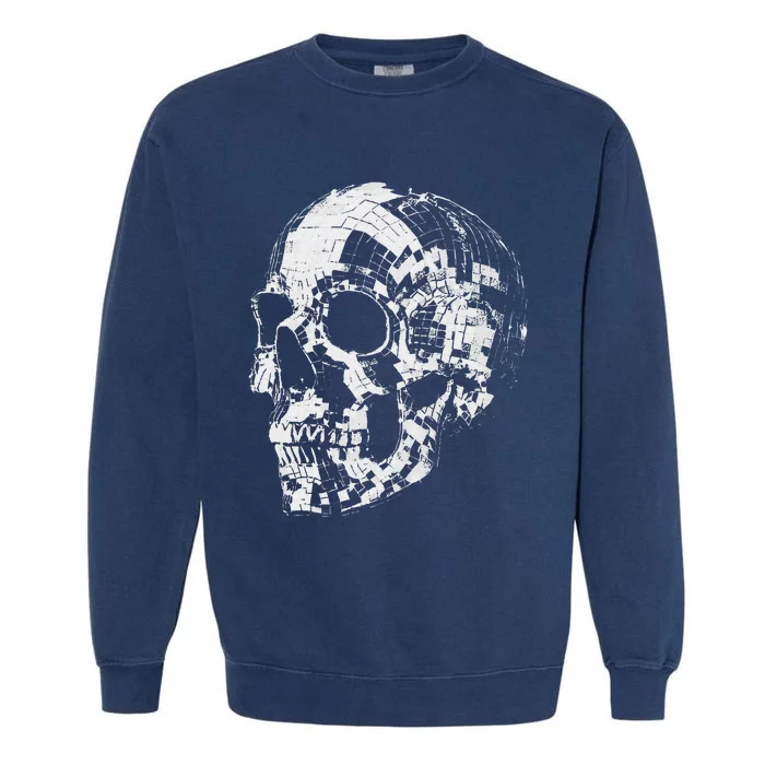 Skull Disco Ball Garment-Dyed Sweatshirt