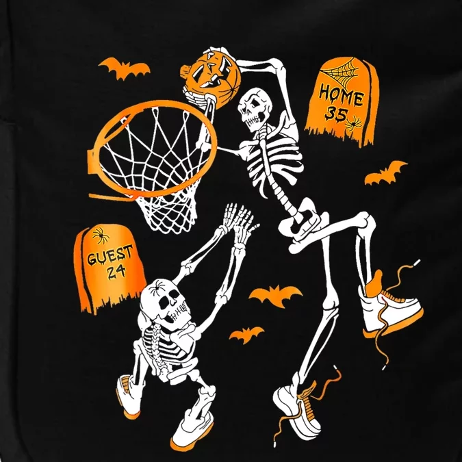 Skeleton Dunking Basketball Halloween Costume Impact Tech Backpack