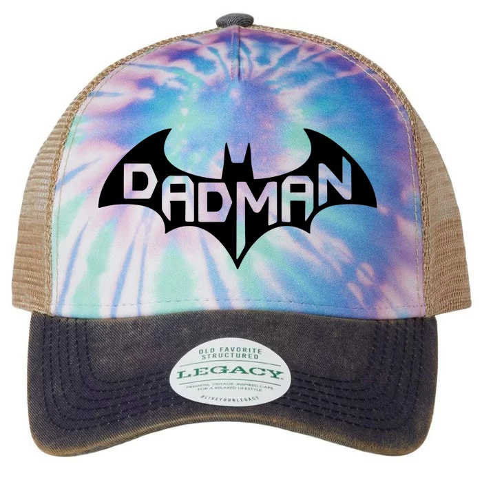 Super Dadman Bat Hero Funny Legacy Tie Dye Trucker Hat