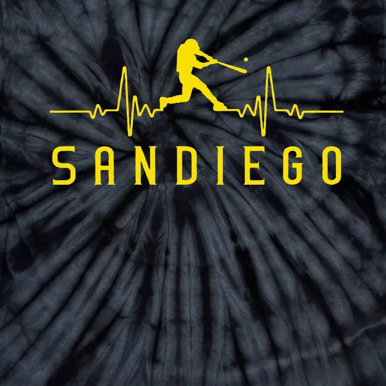 San Diego Baseball Heartbeat Sd Tie-Dye T-Shirt