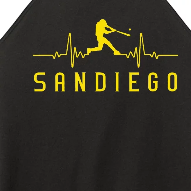 San Diego Baseball Heartbeat Sd Women’s Perfect Tri Rocker Tank