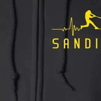 San Diego Baseball Heartbeat Sd Full Zip Hoodie