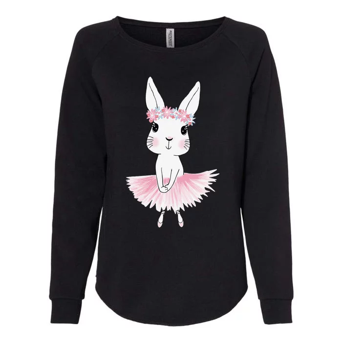 Sweet Dancing Ballerina Bunny Ballet Rabbit For Womens California Wash Sweatshirt