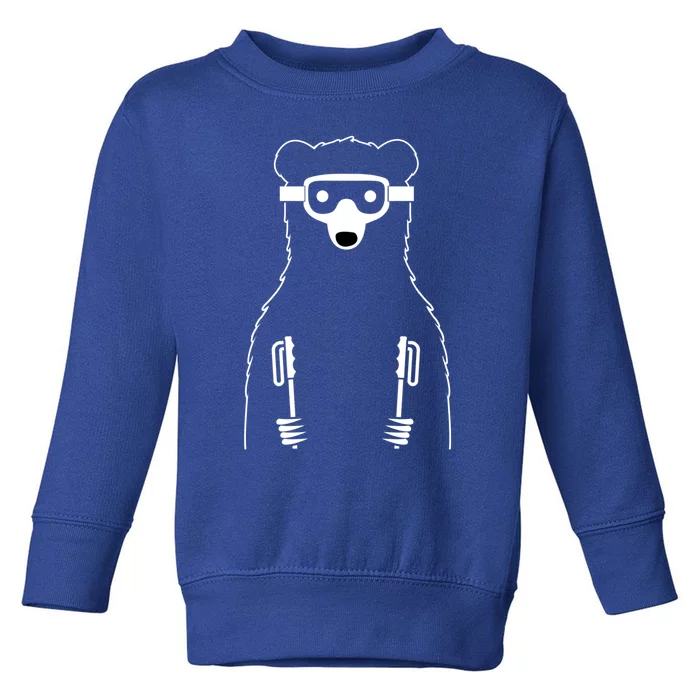 Ski Driver Bear Apres Ski Gift Toddler Sweatshirt