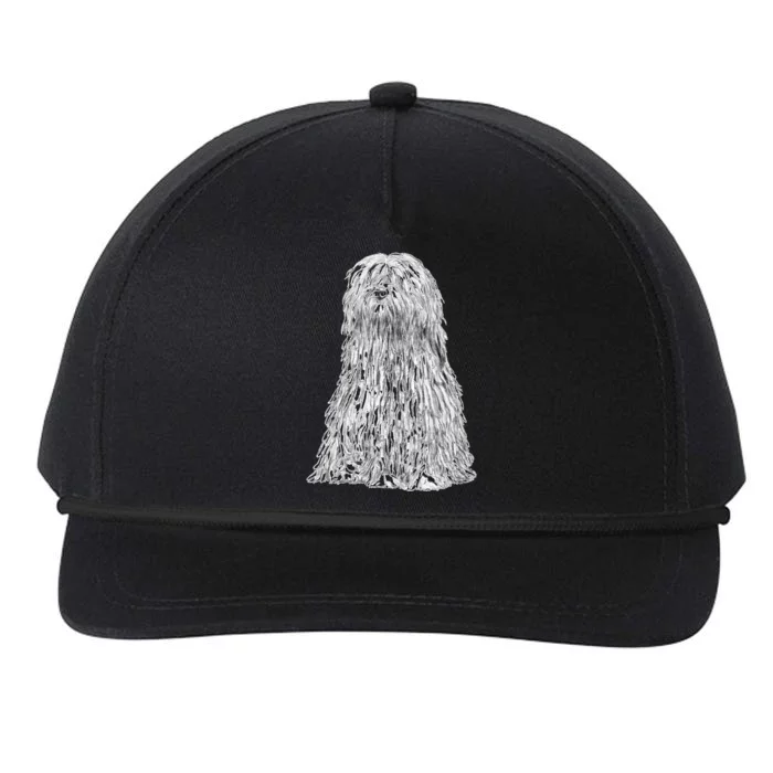 Sitting Dog Bergamasco Sheepdog Snapback Five-Panel Rope Hat