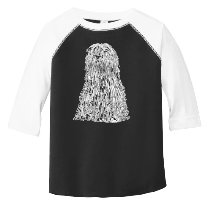 Sitting Dog Bergamasco Sheepdog Toddler Fine Jersey T-Shirt