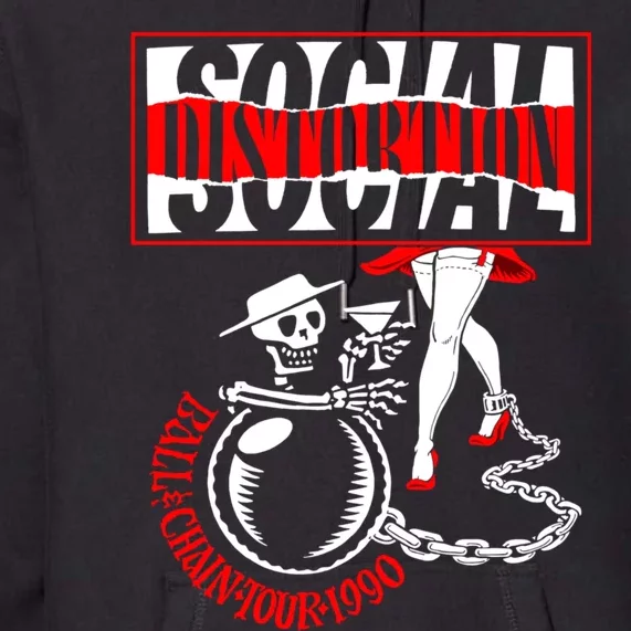 Social Distortion Ball And Chain Premium Hoodie