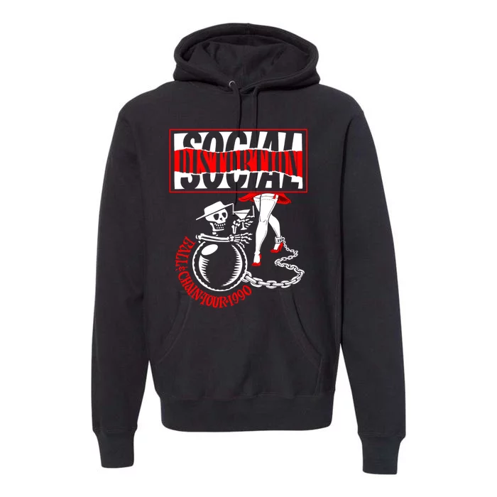 Social Distortion Ball And Chain Premium Hoodie