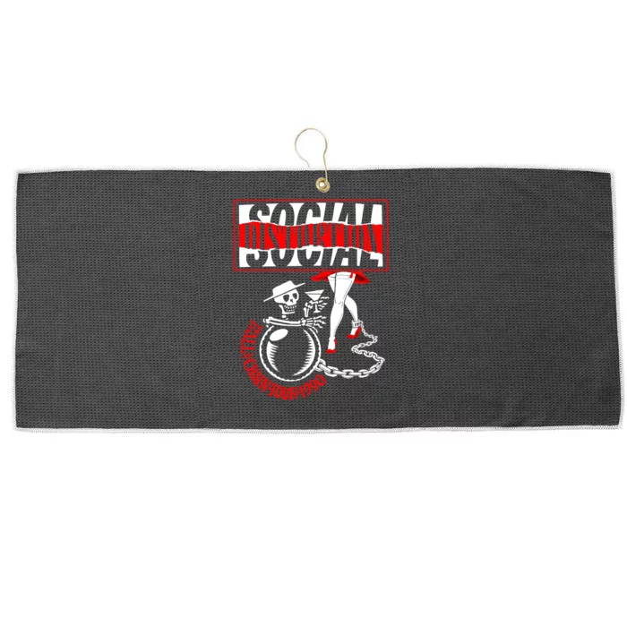 Social Distortion Ball And Chain Large Microfiber Waffle Golf Towel