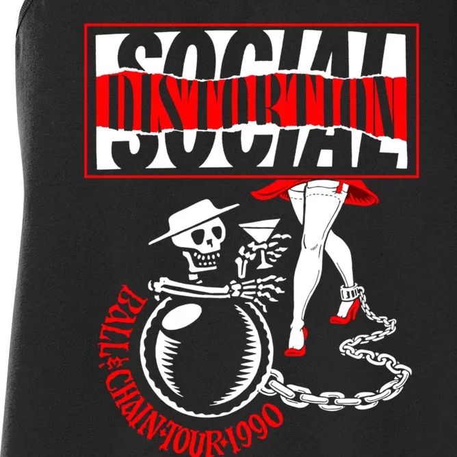 Social Distortion Ball And Chain Women's Racerback Tank