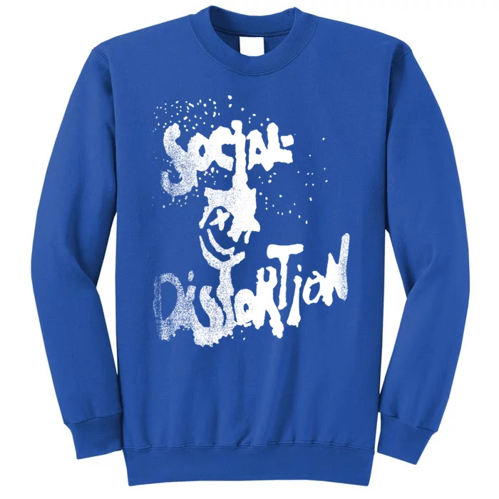 Social Distortion Black Splatter Smiley Tall Sweatshirt