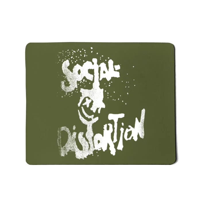 Social Distortion Black Splatter Smiley Mousepad