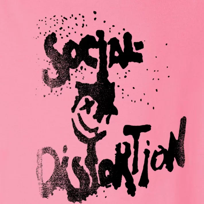 Social Distortion Black Splatter Smiley Toddler Long Sleeve Shirt