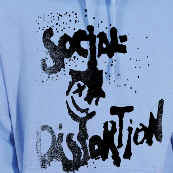 Social Distortion Black Splatter Smiley Unisex Surf Hoodie