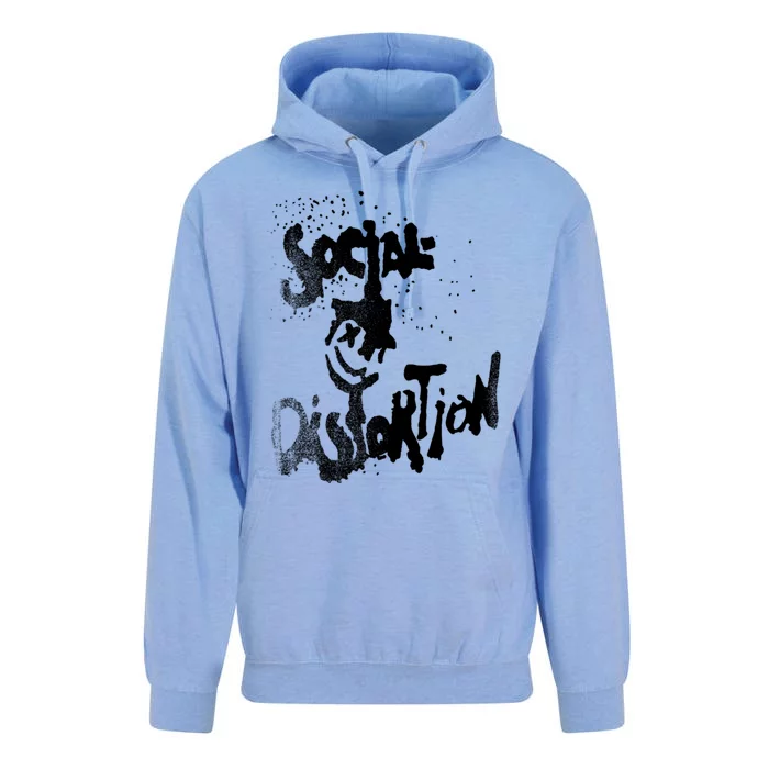 Social Distortion Black Splatter Smiley Unisex Surf Hoodie