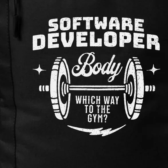 Software Developer Body Weightlifter Funny Gag Exercise Gym Daily Commute Backpack