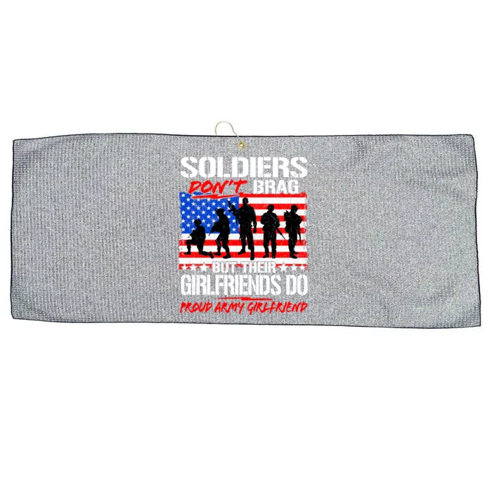 Soldiers Don't Brag Proud Army Friend Funny Military Great Gift Large Microfiber Waffle Golf Towel