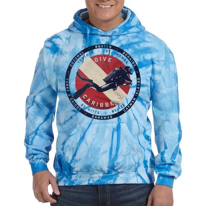 Scuba Dive Caribbean Tie Dye Hoodie