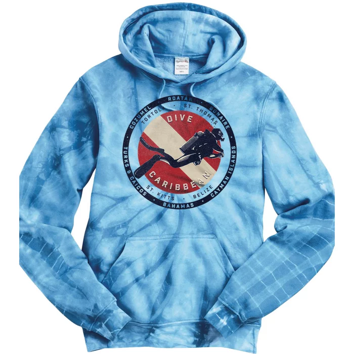 Scuba Dive Caribbean Tie Dye Hoodie