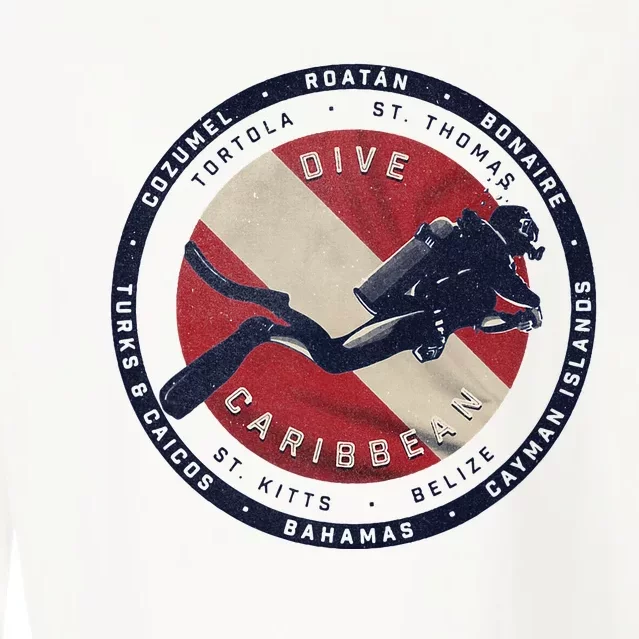 Scuba Dive Caribbean Cropped Pullover Crew