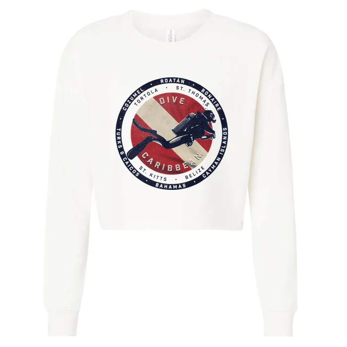 Scuba Dive Caribbean Cropped Pullover Crew