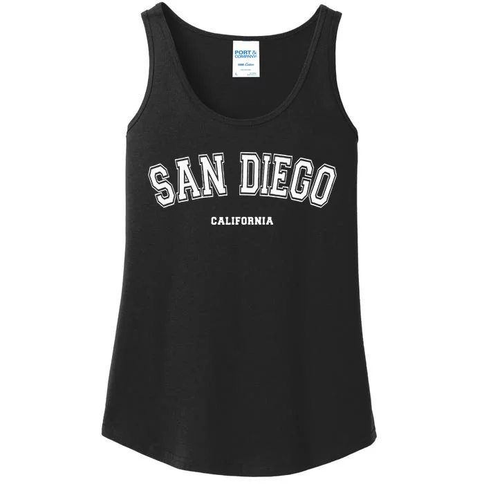 San Diego California Ladies Essential Tank