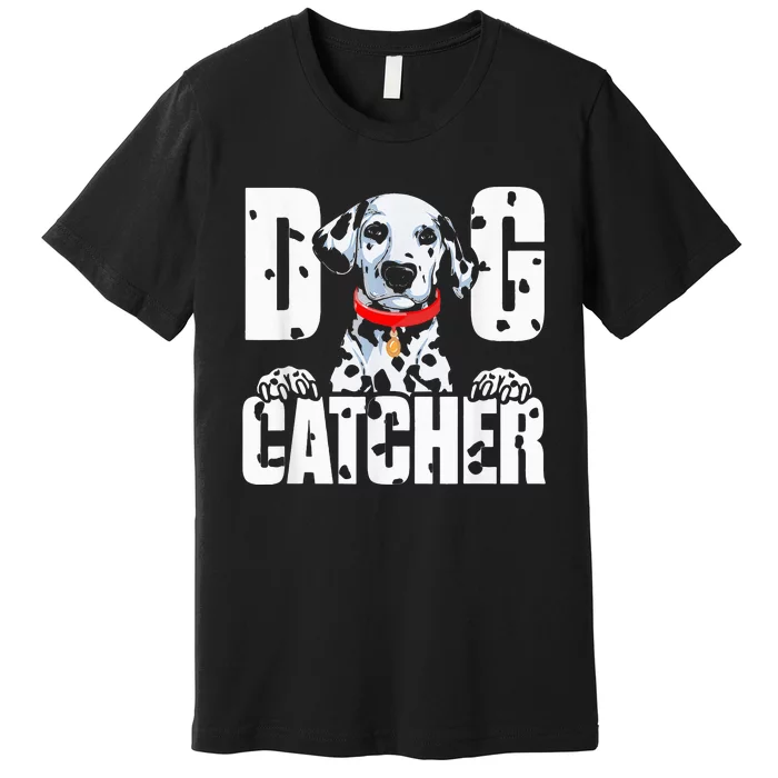 Soft Dog Catcher Costume Dalmatian Easy Family Costume Premium T-Shirt