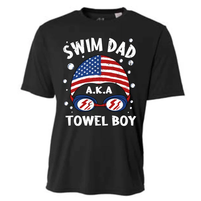 Swim Dad Coach Swimmer Trainer Athlete Swimming Styles Sport Gift Cooling Performance Crew T-Shirt